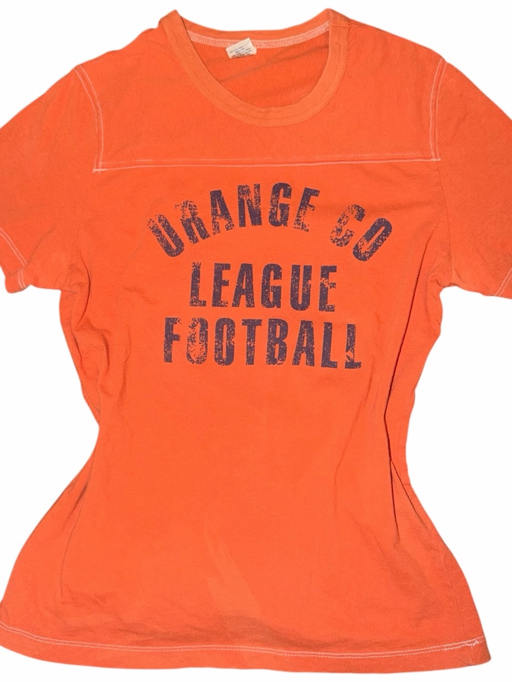 Y2K Hollister “Orange County League Football” Graphic Double Sided Baby Tee